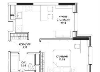 Продам 1-ком. квартиру, 35.8 м2, Москва, улица Корнейчука, 27с7, метро Медведково