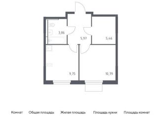 Продаю однокомнатную квартиру, 35.8 м2, Московская область, жилой комплекс Мытищи Парк, к5