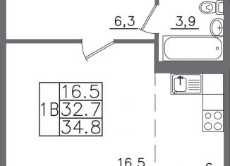 Продается 1-ком. квартира, 34.8 м2, Иркутск, Октябрьский округ