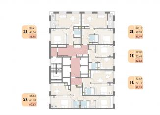 Продается 1-комнатная квартира, 37.2 м2, Московская область, Новорязанское шоссе, 6