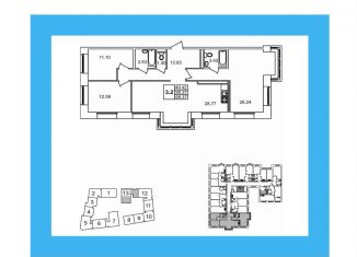 Продается трехкомнатная квартира, 101.7 м2, Санкт-Петербург, Волковский проспект, 6