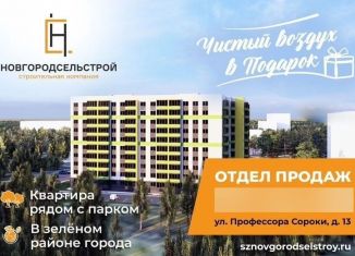 2-комнатная квартира на продажу, 63.4 м2, Новгородская область, улица Профессора Сороки, 13