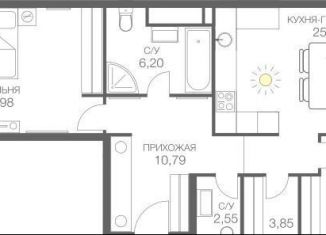 Продаю 2-комнатную квартиру, 83.3 м2, Москва, станция Шелепиха, Шмитовский проезд, 39