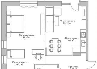 Продается 3-комнатная квартира, 78 м2, Новосибирская область, Дачное шоссе, 20к12В