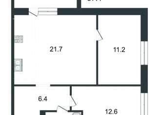 Продажа двухкомнатной квартиры, 57.4 м2, Вологда, улица Чернышевского, 110Ак1