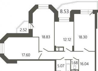 Продам трехкомнатную квартиру, 95.3 м2, Подольск, Советская улица, 18к2