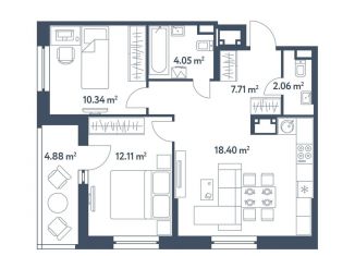 Продажа 3-ком. квартиры, 57.1 м2, Москва, жилой комплекс Светлый Мир Станция Л, к8, ЖК Светлый Мир Станция Л