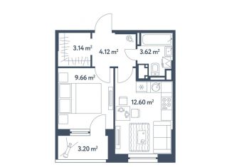 2-комнатная квартира на продажу, 34.7 м2, Москва, жилой комплекс Светлый Мир Станция Л, к26, ЖК Светлый Мир Станция Л