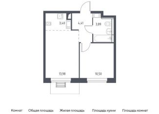 Продажа 1-комнатной квартиры, 36.2 м2, село Ям, жилой комплекс Прибрежный Парк, к6.1