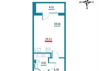 Продаю квартиру студию, 29.5 м2, Ленинградская область