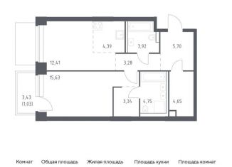 Продается однокомнатная квартира, 59.1 м2, Москва, ЗАО, жилой комплекс Нова, к1