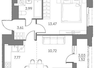 Продам 1-ком. квартиру, 41.1 м2, Москва, Рязанский проспект, 2с27, ЮВАО