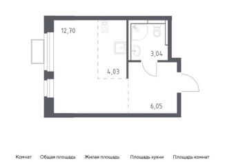 Продам квартиру студию, 25.8 м2, Московская область, жилой комплекс Новое Видное, 17