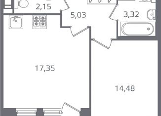 Продается 1-ком. квартира, 44.3 м2, Санкт-Петербург, метро Лесная