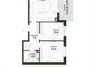 Продам 2-ком. квартиру, 56.8 м2, Краснодарский край