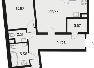 2-комнатная квартира на продажу, 83.9 м2, Санкт-Петербург, 7-я линия Васильевского острова, 82к2, метро Василеостровская