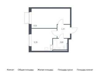 Продажа 1-ком. квартиры, 37.9 м2, посёлок Мирный, жилой комплекс Томилино Парк, к6.1, ЖК Томилино Парк