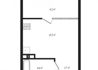 Продаю квартиру студию, 28.3 м2, Тюмень, улица Эльвиры Федоровой, 1