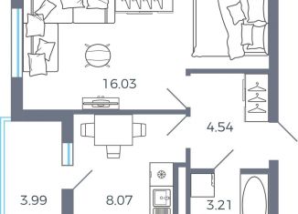 Продам 1-комнатную квартиру, 33.9 м2, Самарская область