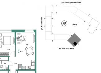 Продам 2-ком. квартиру, 43.1 м2, Мытищи