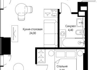 Продается однокомнатная квартира, 41.1 м2, Москва, Верейская улица, 29с35, ЗАО