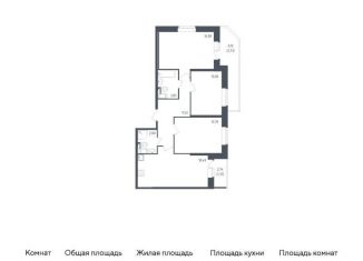 Продажа трехкомнатной квартиры, 77.4 м2, Санкт-Петербург, муниципальный округ Рыбацкое, жилой комплекс Живи в Рыбацком, 4