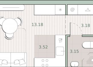 Продажа квартиры студии, 23 м2, Москва, метро Кунцевская