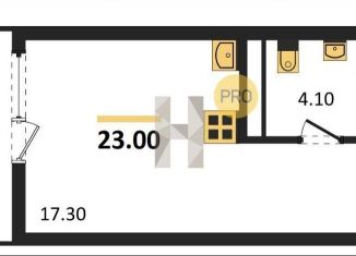 Продам квартиру студию, 23.1 м2, Аксай