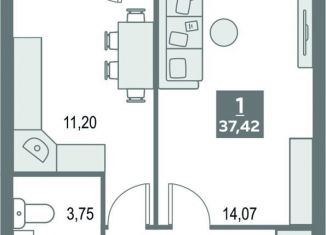 Продам 1-ком. квартиру, 37.4 м2, Кировская область, улица Рудницкого, 14