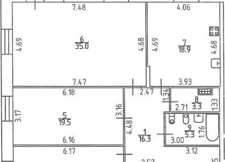 Продам трехкомнатную квартиру, 123.1 м2, Санкт-Петербург, набережная Адмирала Лазарева, 14, набережная Адмирала Лазарева