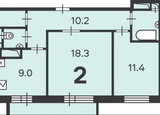 Продам 2-ком. квартиру, 56.5 м2, Москва, улица Фонвизина, 7А, метро Фонвизинская