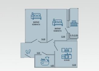 Продажа 2-комнатной квартиры, 56.9 м2, Волгоград, Советский район