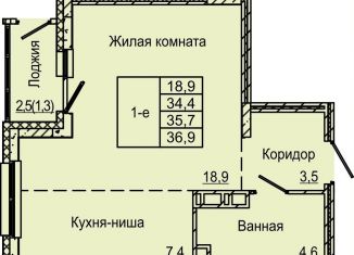 Продаю квартиру студию, 35.7 м2, Пермь, улица Красных Командиров, 6