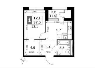 Продажа однокомнатной квартиры, 37.7 м2, Москва, метро Тушинская