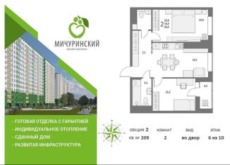 Продам двухкомнатную квартиру, 55.4 м2, Тверь, улица Сергея Лоскутова, 2