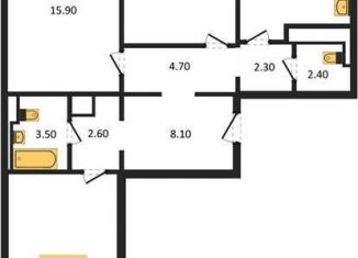 3-комнатная квартира на продажу, 89.4 м2, Воронеж, улица Загоровского, 13к2