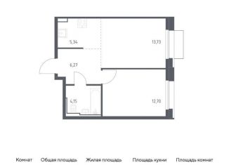 Продам 1-комнатную квартиру, 42.2 м2, Москва, жилой комплекс Квартал Герцена, к1, метро Зябликово