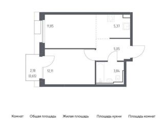 Продаю 1-комнатную квартиру, 38.9 м2, Москва, жилой комплекс Квартал Герцена, к1