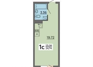 Продам квартиру студию, 24.7 м2, Воронежская область, Острогожская улица, 164