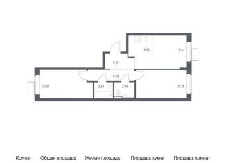 Продается 2-комнатная квартира, 59.6 м2, посёлок Жилино-1, жилой комплекс Егорово Парк, к3.1, ЖК Егорово Парк