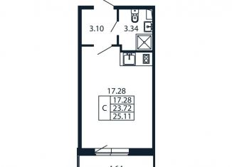 Продается квартира студия, 28.4 м2, Ленинградская область