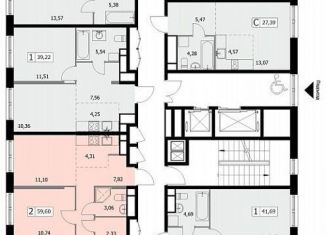 Продаю 2-комнатную квартиру, 59.7 м2, Москва, 3-я Гражданская улица, 21, район Богородское