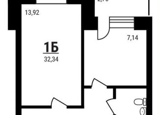 Продается 1-ком. квартира, 32.3 м2, рабочий посёлок Тучково, микрорайон Дружный, 15