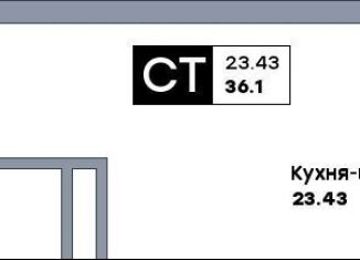 Продажа квартиры студии, 36.1 м2, Самара, метро Российская