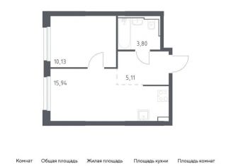 1-ком. квартира на продажу, 35 м2, Москва, жилой комплекс Квартал Герцена, к2, метро Зябликово