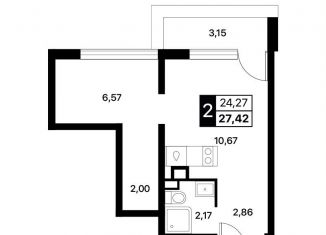 Продажа 2-ком. квартиры, 27.4 м2, Алушта, Перекопская улица, 4