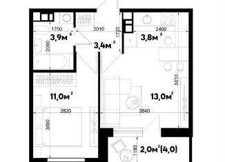 Сдача в аренду 2-комнатной квартиры, 34.5 м2, Краснодар, ЖК Спортивная деревня, улица имени Генерала Корнилова, 12к1