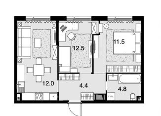 Продам 3-комнатную квартиру, 52.6 м2, Москва, район Отрадное, Отрадная улица, 4А