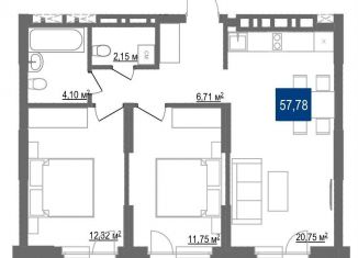 Продается 3-ком. квартира, 57.8 м2, Новосибирск, ЖК Чкалов