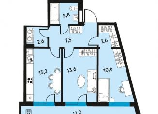 Продаю 2-комнатную квартиру, 59.9 м2, Пермь, улица Луначарского, 97